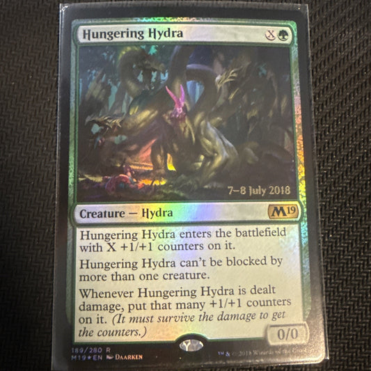 MTG Hungering Hydra Foil #189 Core Set 2019 M19 Magic the Gathering NM Stamped