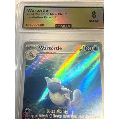 Pokémon Wartortle Illustration Rare: Scarlet & Violet 151 PSA 8 #171/165 English