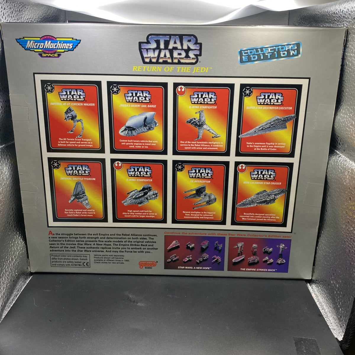 Star Wars Micro Machines RETURN OF THE JEDI Collectors Edition Set Metal Finish