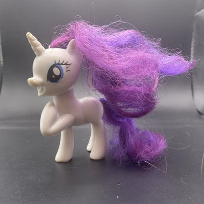 Rarity My Little Pony MLP 3" G4 Hasbro 2010 Purple Hair Brushable