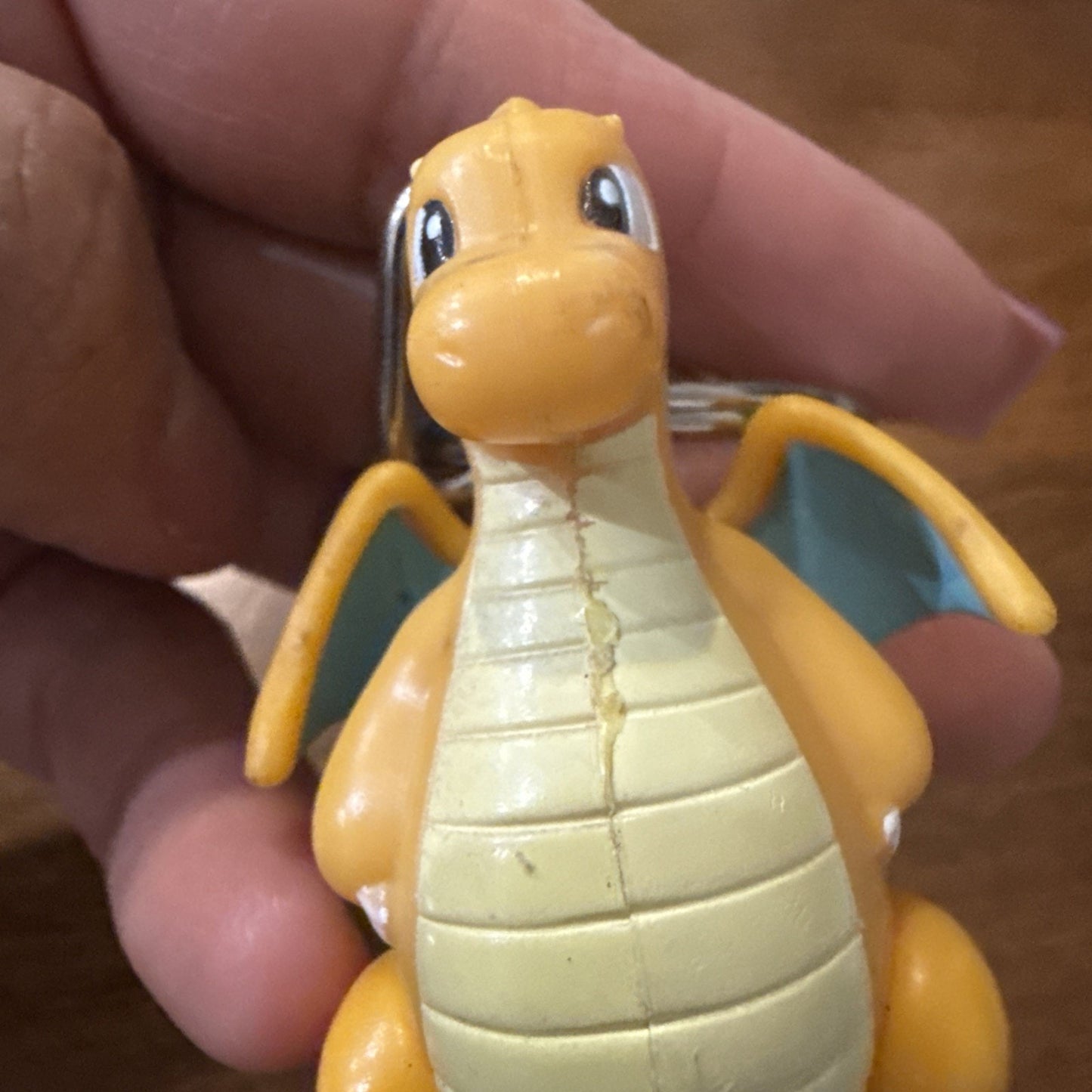 Vntg 1999 Dragonite Keychain Burger King Pokemon Zipper Pull Figure Kids Meal