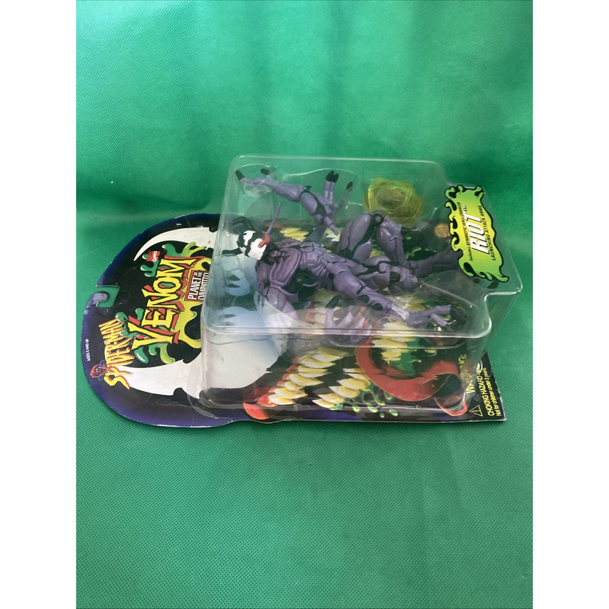 Vintage 1996 ToyBiz Spider-Man Venom Planet Of Symbiotes RIOT Figure NEW