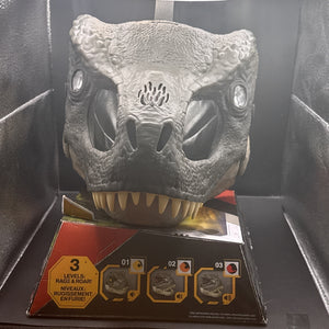 Jurassic World Rebirth T-Rex Rage N Roar Mask with LED Light up Eyes Blink NEW