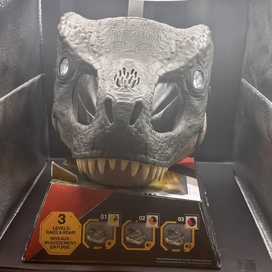 Jurassic World Rebirth T-Rex Rage N Roar Mask with LED Light up Eyes Blink NEW