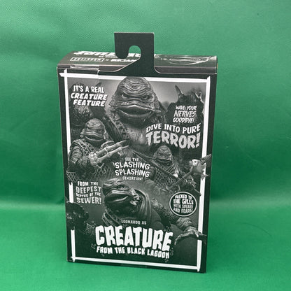 Universal Monsters TMNT Black White Leonardo as the Creature From Black Lagoon