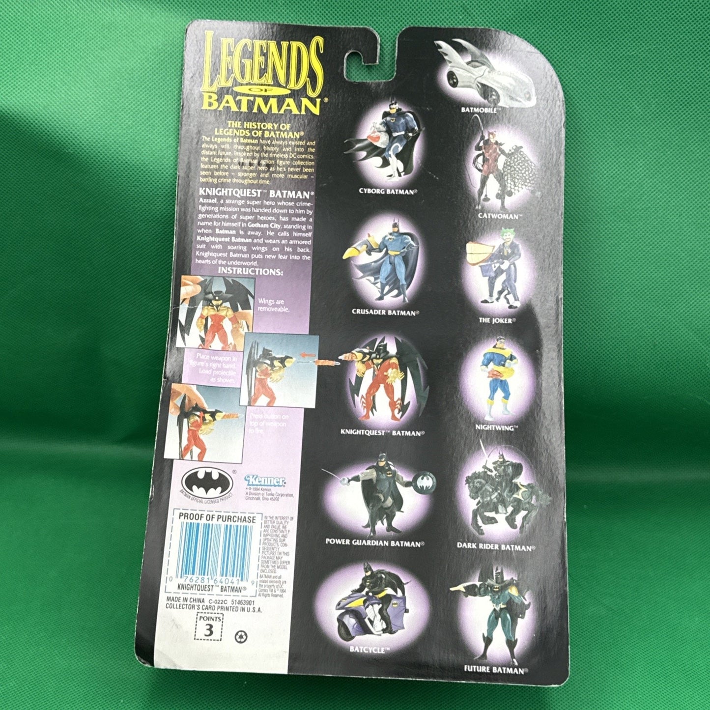 Legends of Batman Knightquest Batman Action Figure 1994 Vintage Kenner New MOC
