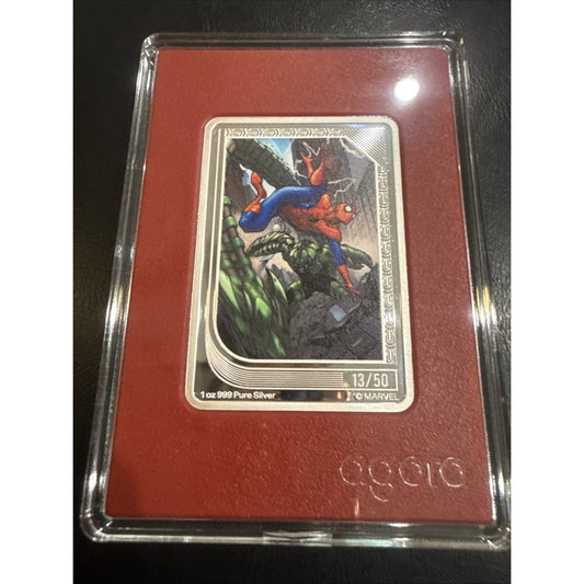 New 2026 Agoro Spider-man Trading Coin As Shown Ruby Mintage 13/50