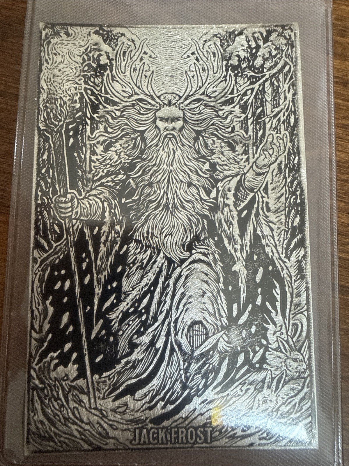 1/2 oz .999 Silver Black Hand Bullion Jack Frost Art Bar, Nocturnal Noel Series - toyscardscomics