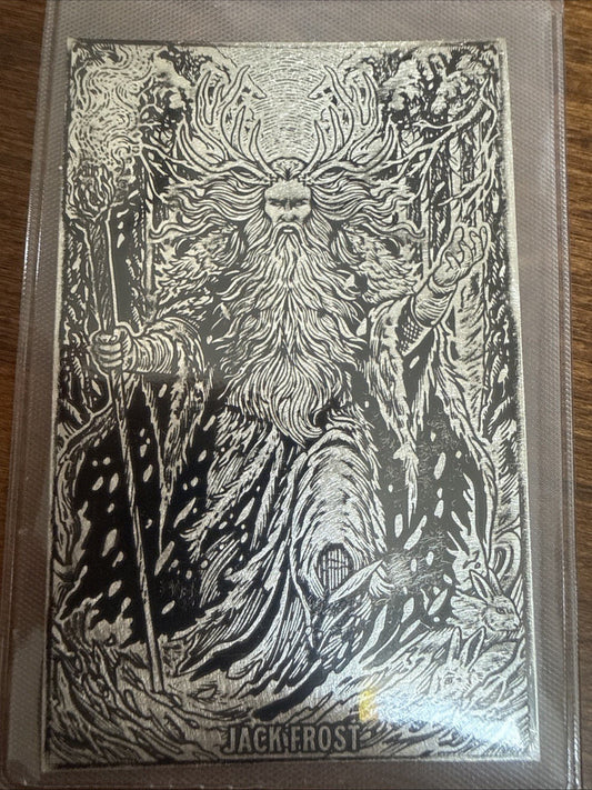 1/2 oz .999 Silver Black Hand Bullion Jack Frost Art Bar, Nocturnal Noel Series - toyscardscomics
