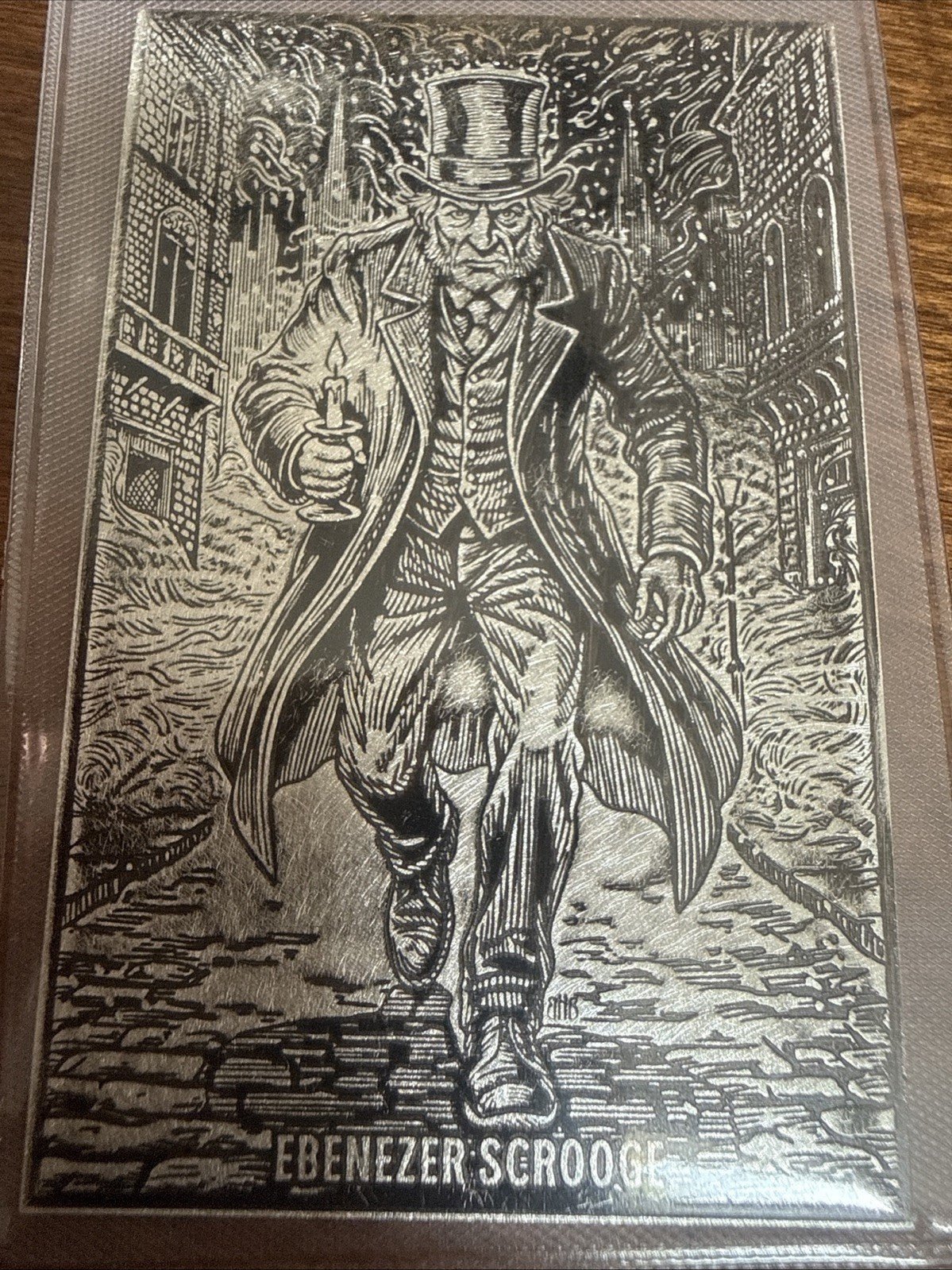 1/2 oz .999 Silver Black Hand Bullion Scrooge Art Bar, Nocturnal Noel - toyscardscomics