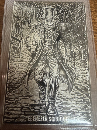 1/2 oz .999 Silver Black Hand Bullion Scrooge Art Bar, Nocturnal Noel - toyscardscomics