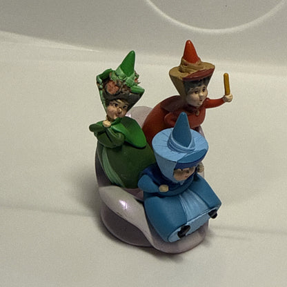 DISNEY SLEEPING BEAUTY FAIRIES FLORA, FAUNA & MERIWEATHER PVC TOY