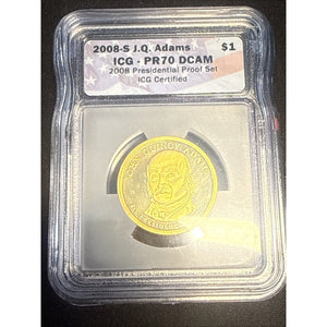 2008-S John Q. Adams Presidential $1 Dollar Proof Coin PR70 DCAM ICG