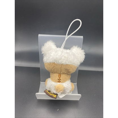 San-X Rilakkuma 2” Hanging Micro Plush Toy Baby Bear Holding Rubber Duckie-RARE