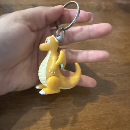 Vntg 1999 Dragonite Keychain Burger King Pokemon Zipper Pull Figure Kids Meal