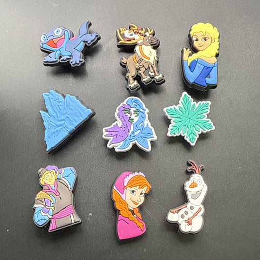 9 Frozen Charms compatible with Crocs.