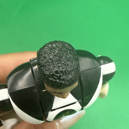 Vintage 1993 Mighty Morphin Power Rangers Black Ranger Flip Head Figure One Axe