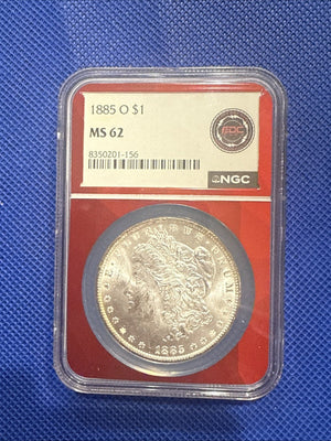 1885 O $1 MS 62 EDC NGC