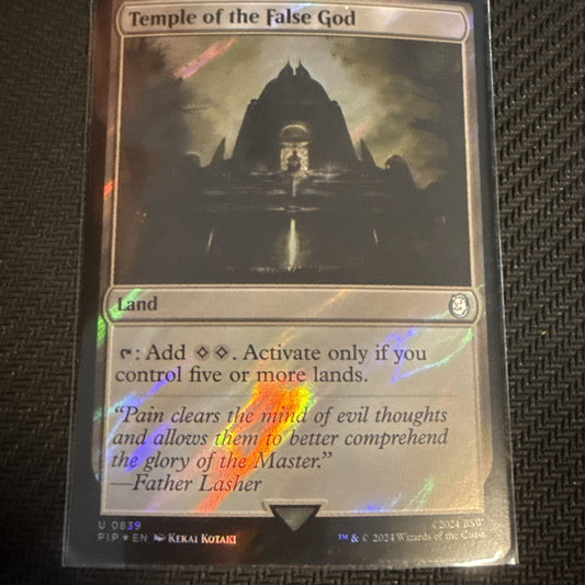 💀💀MTG Temple of the False God ( SURGE FOIL ) Universes Beyond: Fallout NM💕