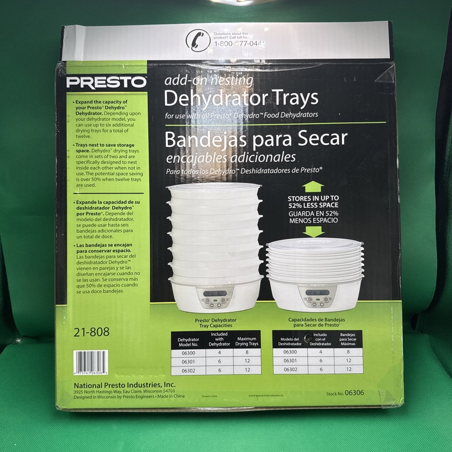 PRESTO 21-808 Add-On Nesting Dehydrator Trays (2 PACK) Open Box