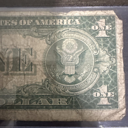 1935 D Blue Seal US $1 Bill - toyscardscomics