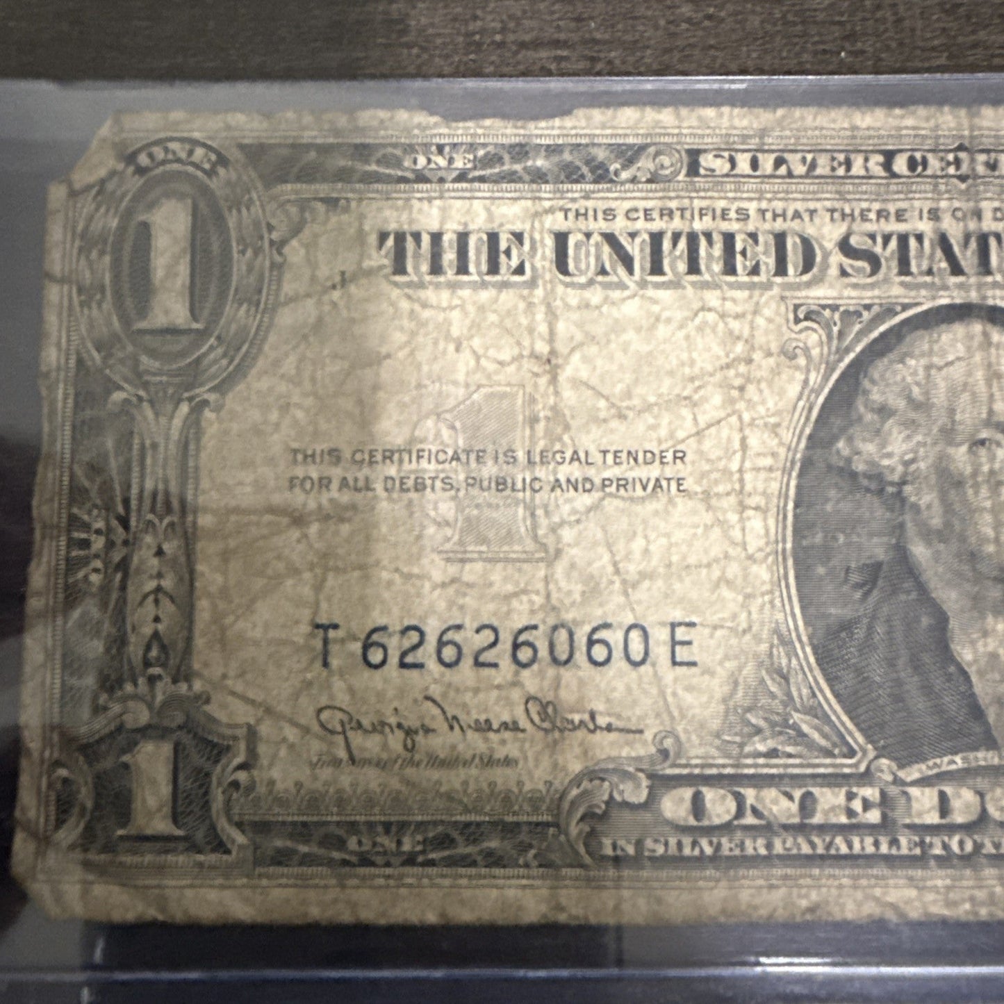 1935 D Blue Seal US $1 Bill - toyscardscomics