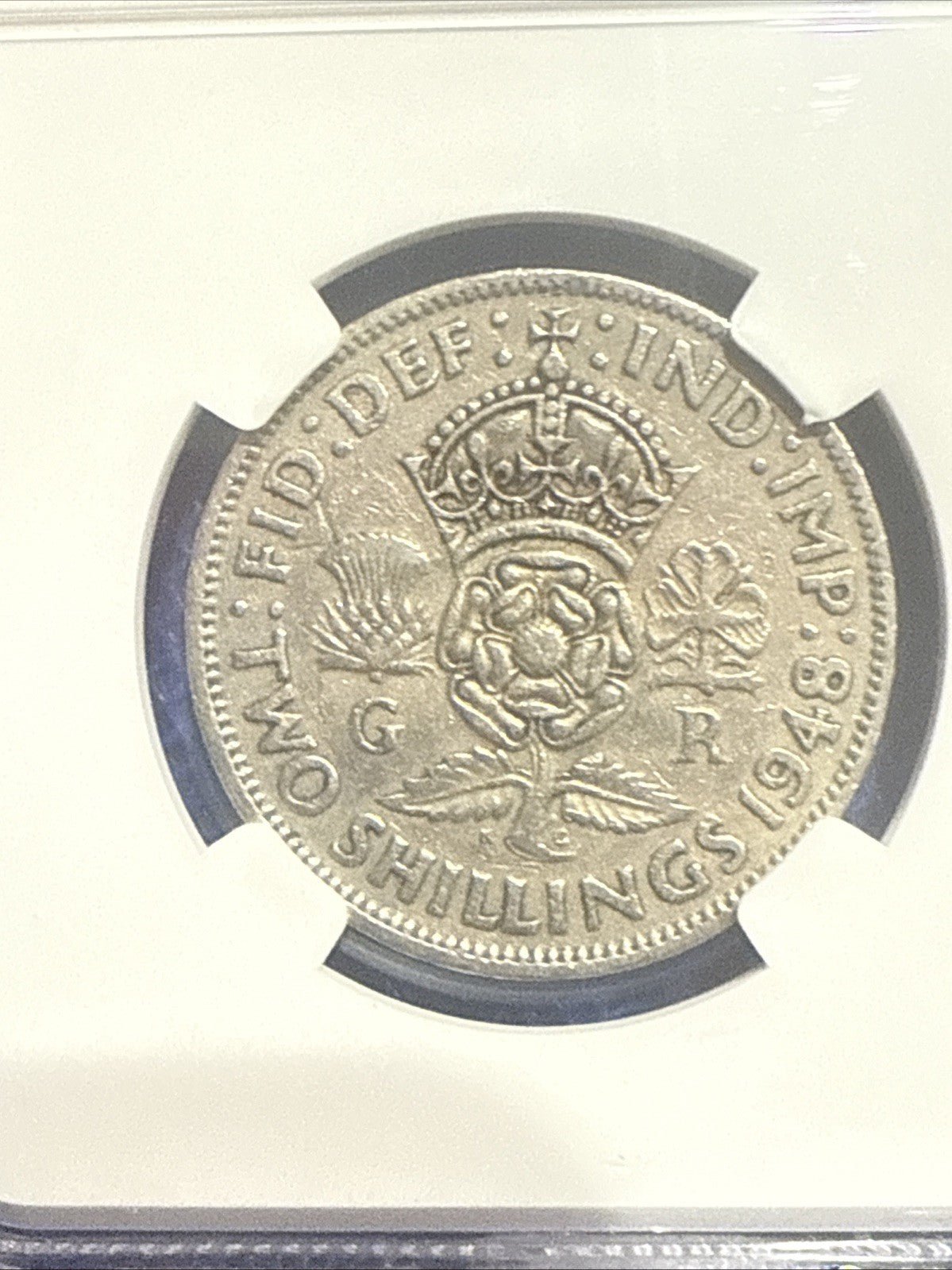 1948 Great Britain 2 Shillings Coin NCG Certified Genuine - toyscardscomics