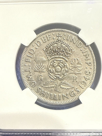 1948 Great Britain 2 Shillings Coin NCG Certified Genuine - toyscardscomics