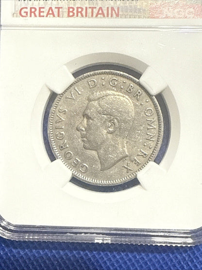 1948 Great Britain 2 Shillings Coin NCG Certified Genuine - toyscardscomics