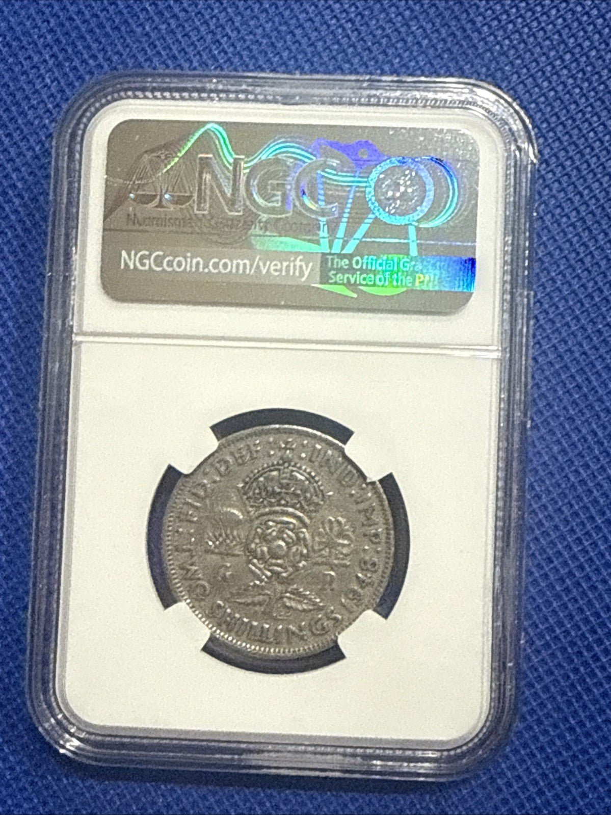 1948 Great Britain 2 Shillings Coin NCG Certified Genuine - toyscardscomics