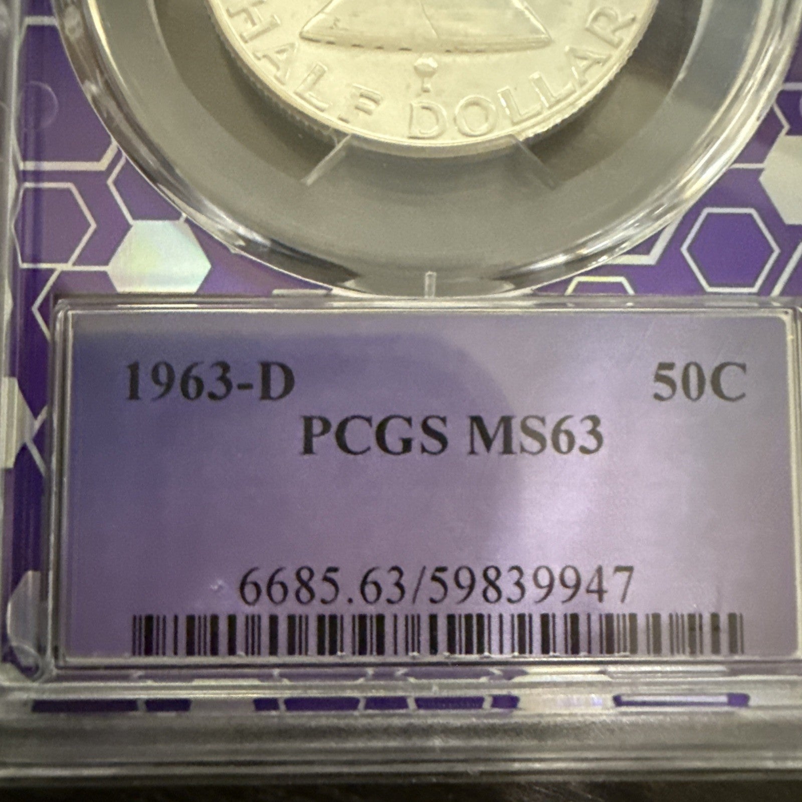 1963 - D 50C PCGS MS - 63 FRANKLIN - toyscardscomics
