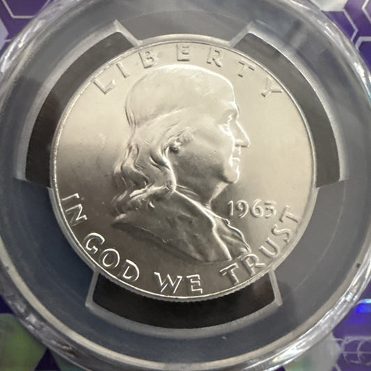 1963 - D 50C PCGS MS - 63 FRANKLIN - toyscardscomics