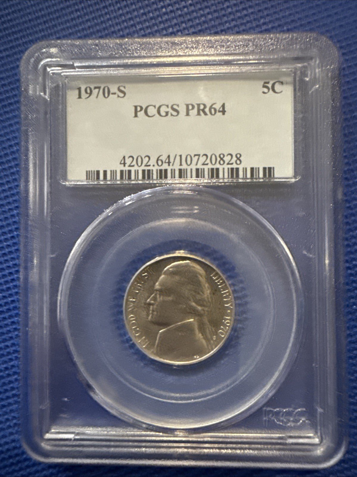 1970 S 5C Jefferson Nickel PCGS PR64 - toyscardscomics