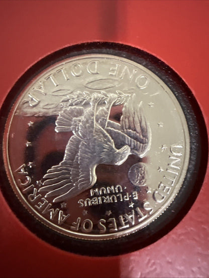 1971 S US Mint Eisenhower $1 Silver Proof Coin Uncirculated Ike Brown Box - toyscardscomics