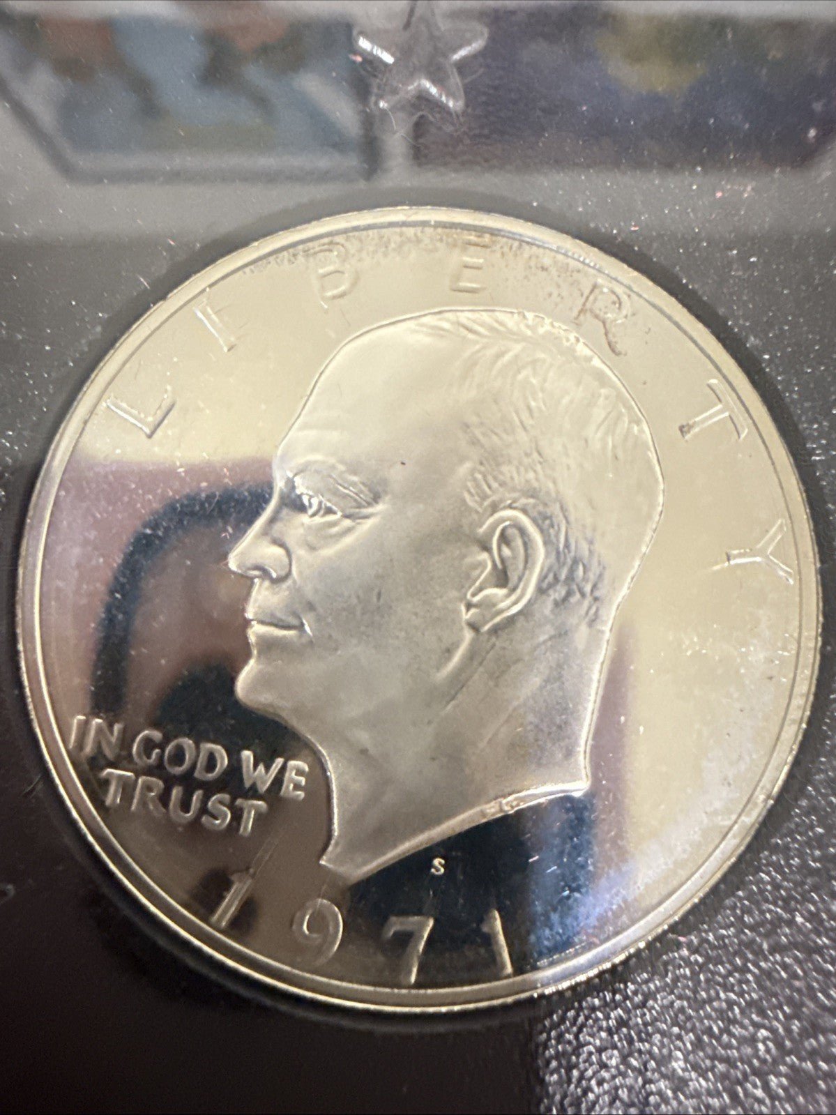 1971 S US Mint Eisenhower $1 Silver Proof Coin Uncirculated Ike Brown Box - toyscardscomics