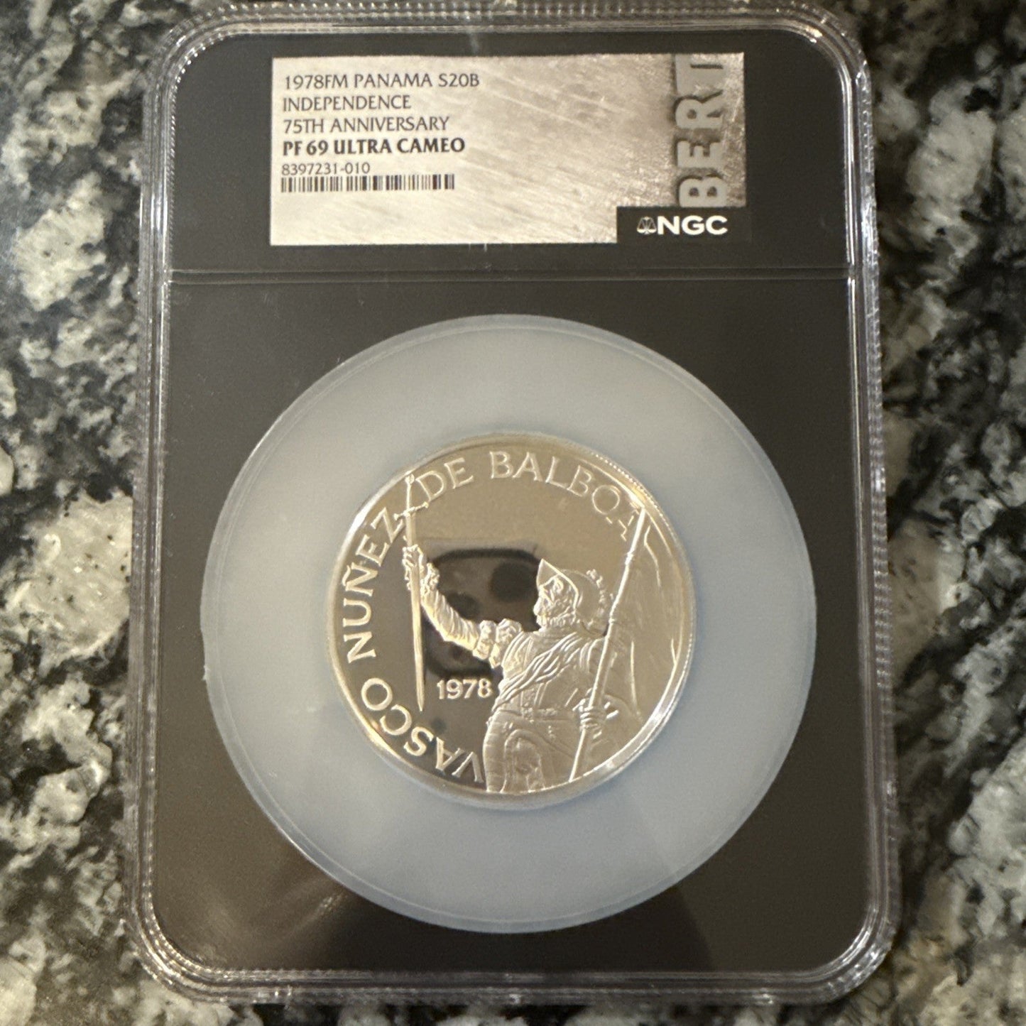 1978FM PANAMA INDEPENDENCE 75TH ANN. SILVER S20B - NGC PF69 ULTRA CAMEO - toyscardscomics