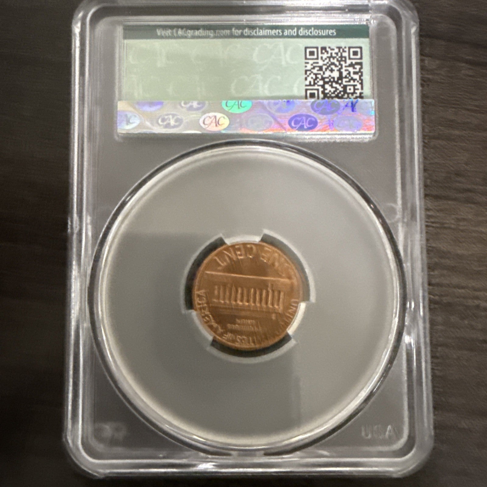 1980 1C Lincoln Reverse Memorial Cent (Penny) CAC MS66 RD - toyscardscomics