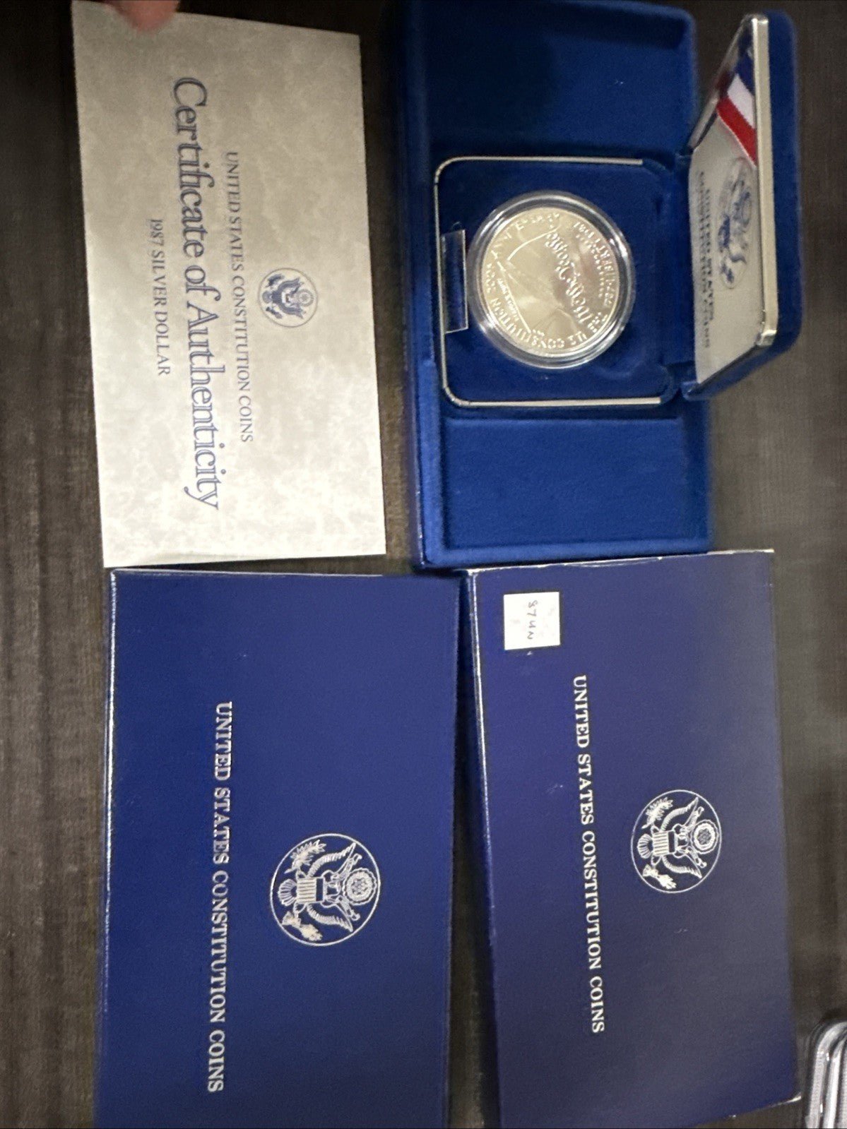 1987 - S U.S. Mint United States Constitution Silver Dollar Proof Coin OGP & COA - toyscardscomics