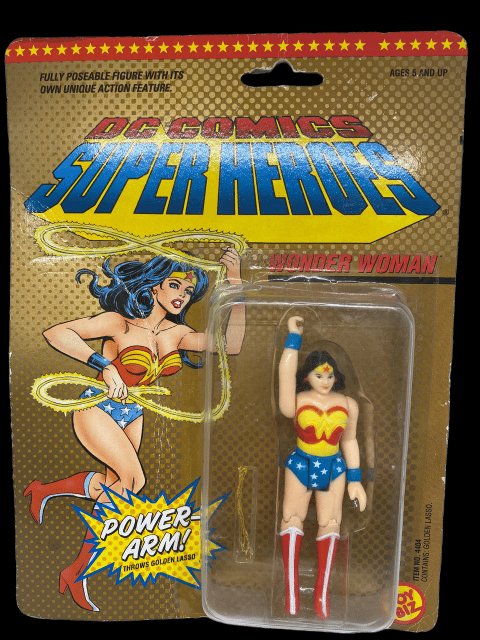 1989 - DC Comics Super Heroes "Wonder Woman" by Toy Biz - MOC - toyscardscomics