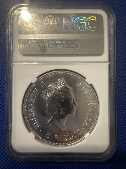 1990 $5 Australia Kookaburra NGC MS68 - toyscardscomics