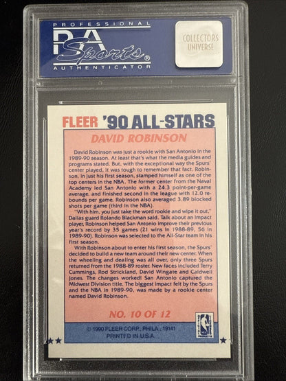 1990 Fleer All - Stars 10 David Robinson - PSA 7 - Old PSA Label - toyscardscomics