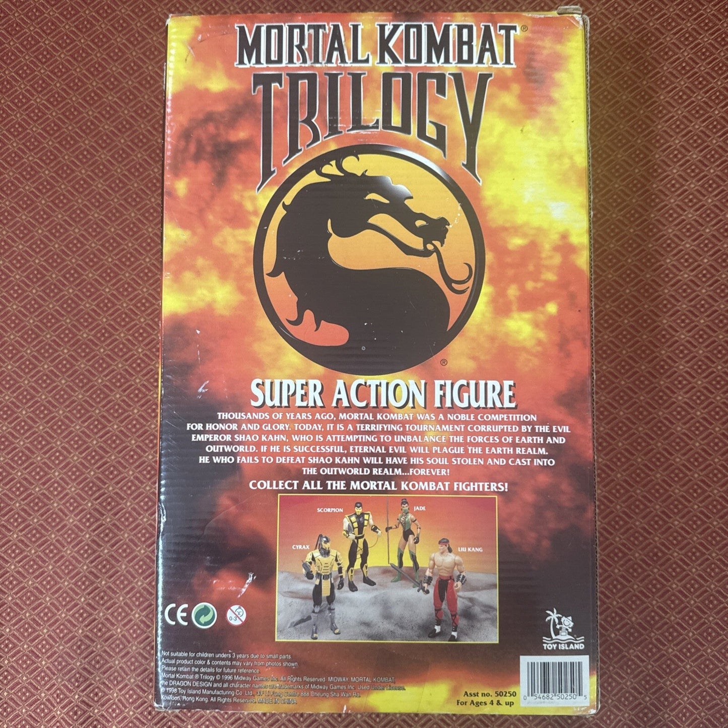 1990s “Mortal Kombat Trilogy” Liu Kang 10 Inch Action Figure - toyscardscomics