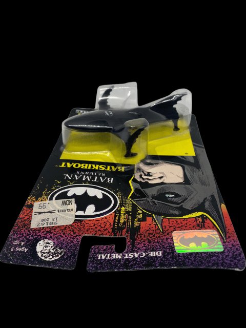 1991 - DC Comics Die-Cast Metal "BATSKIBOAT" from Batman Returns by ERTL - MOC - toyscardscomics