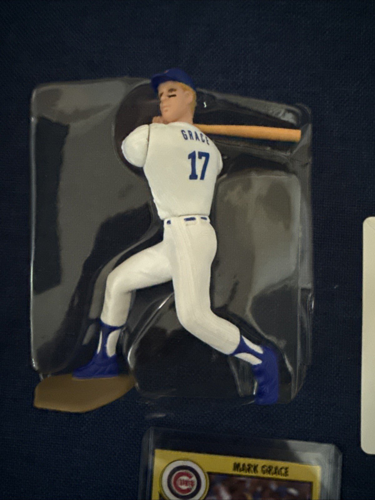 1991 KENNER MLB STARTING LINEUP SLU MARK GRACE CHICAGO CUBS FIGURE, & CARD - toyscardscomics