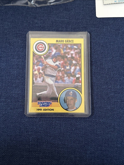 1991 KENNER MLB STARTING LINEUP SLU MARK GRACE CHICAGO CUBS FIGURE, & CARD - toyscardscomics