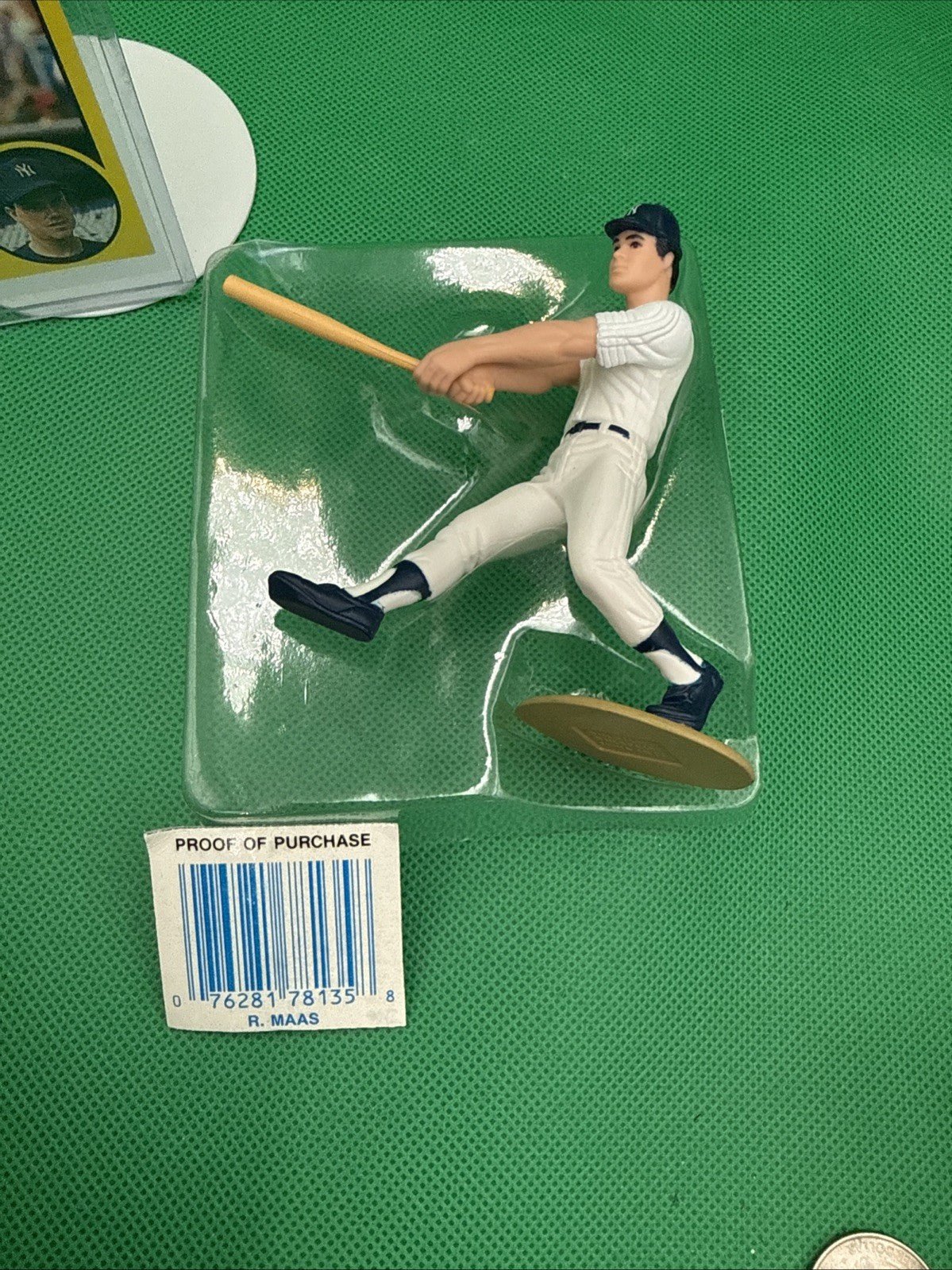 1991 KEVIN MAAS New York NY Yankees Rookie Starting Lineup + coin (Damaged Card) - toyscardscomics