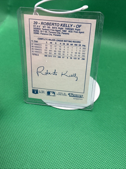 1991 Starting Lineup ROBERTO KELLY Figure Card Coin NY Yankees MLB SLU NEW - toyscardscomics
