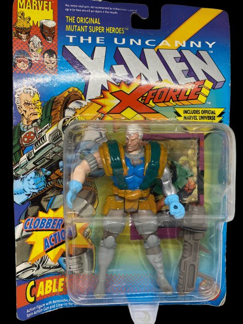 1992 - Marvel The Uncanny X-Men X-Force "CABLE" 5" Action Figure By Toy Biz - 1st edition MOC - toyscardscomics