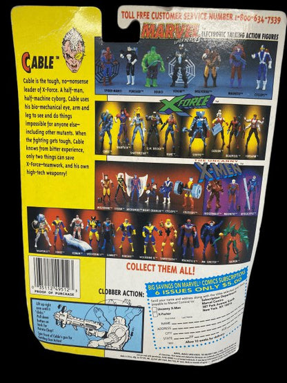 1992 - Marvel The Uncanny X-Men X-Force "CABLE" 5" Action Figure By Toy Biz - 1st edition MOC - toyscardscomics