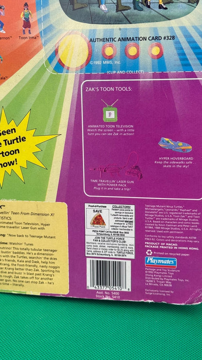 1992 Playmates TMNT Toon Turtles Toon Zak - toyscardscomics